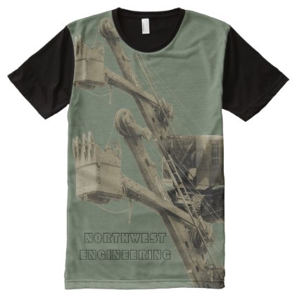 Northwest Engineering Model 105 Shovel Crane All-Over-Print Shirt