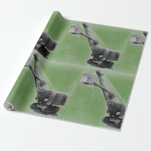 Northwest Heavy Equipment Shovel Vintage Wrapping Paper