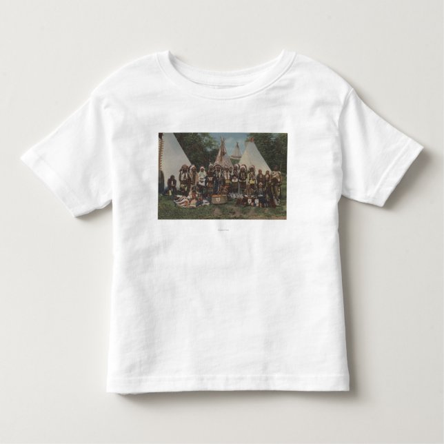 Northwest Indians at a Pow Wow before War Toddler T-shirt (Front)