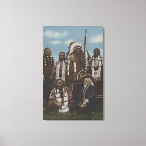 Northwest Indians _ Buffalo Bill Sitting Bull Canvas Print