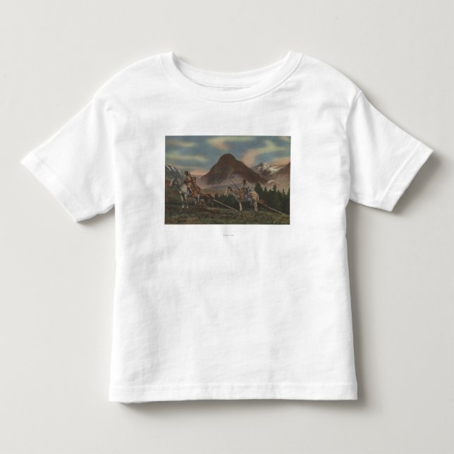 Northwest Indians on Horseback Hunting Toddler T-shirt (Front)