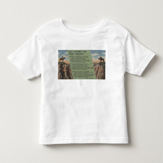 Northwest Indians "Out Where the West Begins" Toddler T-shirt (Front)