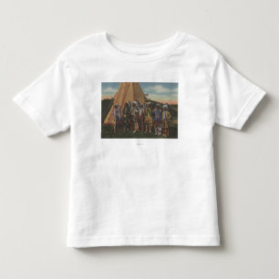 Northwest Indians - Row of Indian Chiefs in War Toddler T-shirt