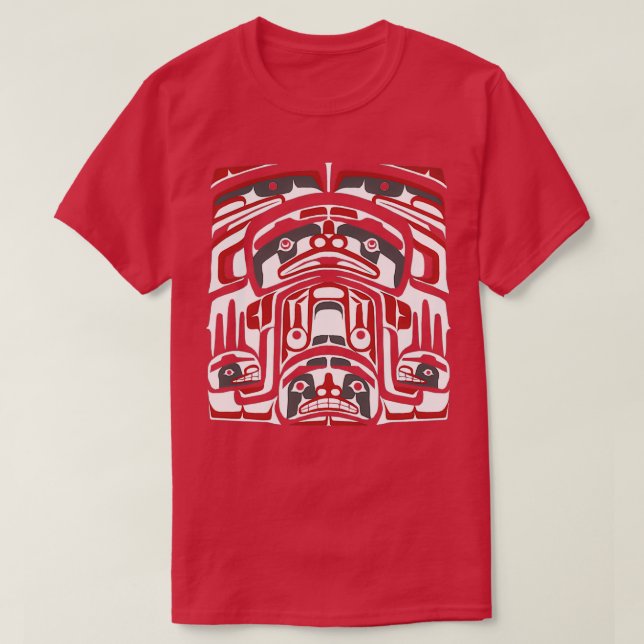 Northwest Native American Box PanelTShirt  T-Shirt (Design Front)