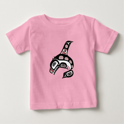 Northwest Pacific coast Haida art Killer whale Baby T_Shirt