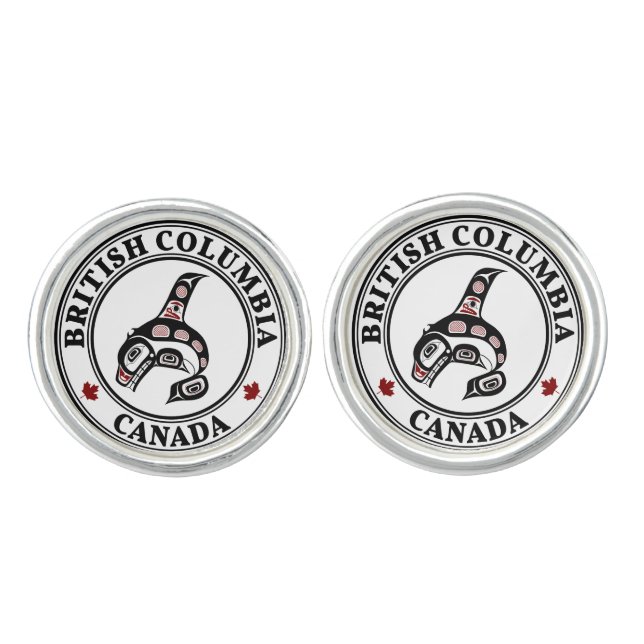 Northwest Pacific coast Haida art Killer whale Cufflinks (Front)