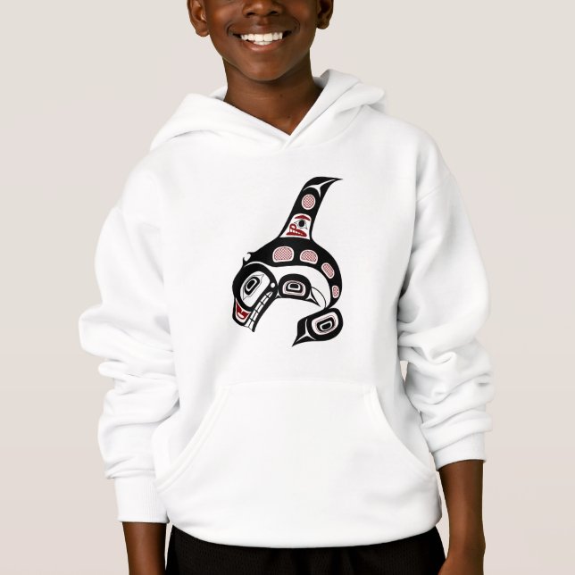 Northwest Pacific coast Haida art Killer whale Hoodie (Front)