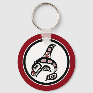 Northwest Pacific coast Haida art Killer whale Keychain
