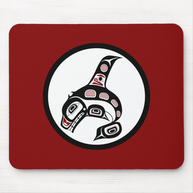 Northwest Pacific coast Haida art Killer whale Mouse Pad (Front)
