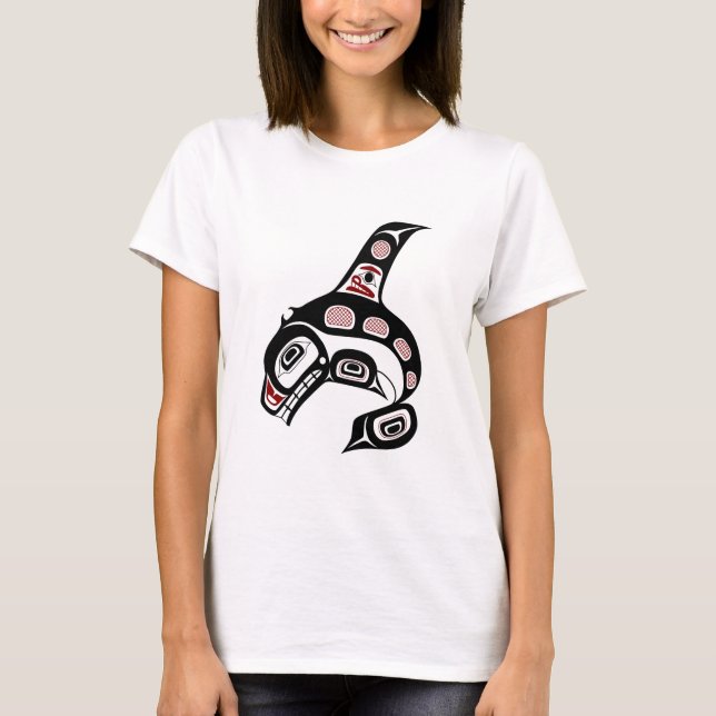 Northwest Pacific coast Haida art Killer whale T-Shirt (Front)