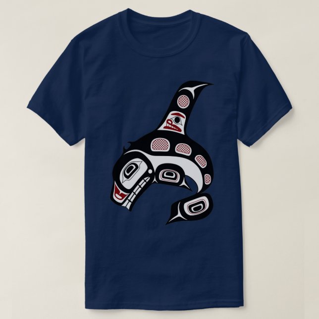 Northwest Pacific coast Haida art Killer whale  T-Shirt (Design Front)