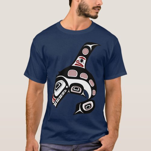 Northwest Pacific coast Haida art Killer whale  T_Shirt