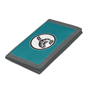 Northwest Pacific coast Haida art Killer whale Tri-fold Wallet