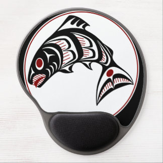 Northwest Pacific coast Haida art Salmon Gel Mouse Pad