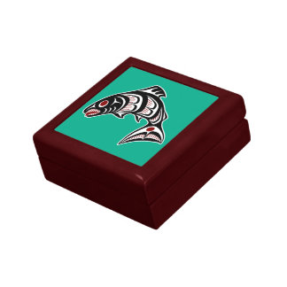 Northwest Pacific coast Haida art Salmon Gift Box