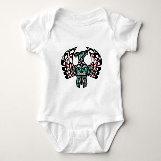 Northwest Pacific coast Haida art Thunderbird Baby Bodysuit (Front)