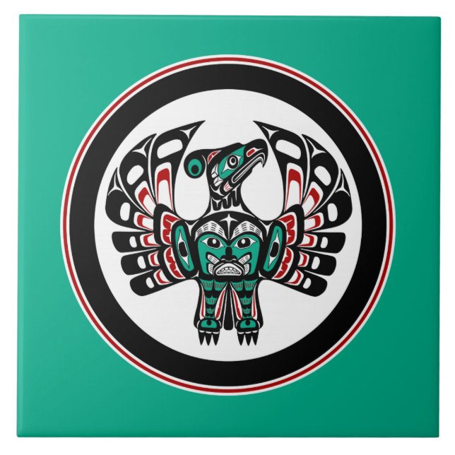 Northwest Pacific coast Haida art Thunderbird Ceramic Tile (Front)