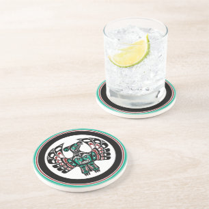 Northwest Pacific coast Haida art Thunderbird Coaster