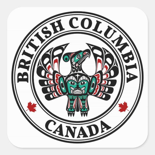 Northwest Pacific coast Haida art Thunderbird Square Sticker (Front)