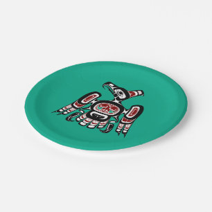 Northwest Pacific Coast Haida Kaigani Thunderbird Paper Plates
