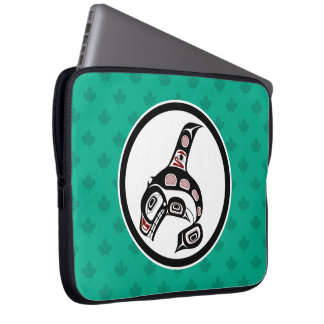 Northwest Pacific Coast Haida Orca Killer Whale Laptop Sleeve