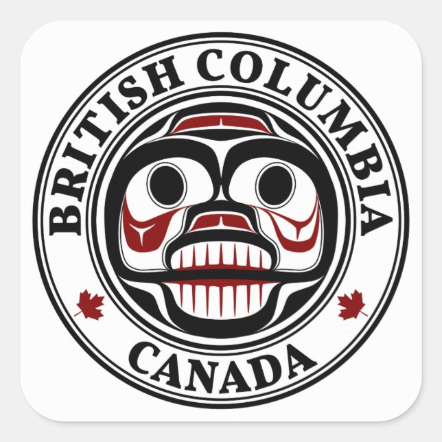 Northwest Pacific coast Haida Weeping skull Square Sticker (Front)