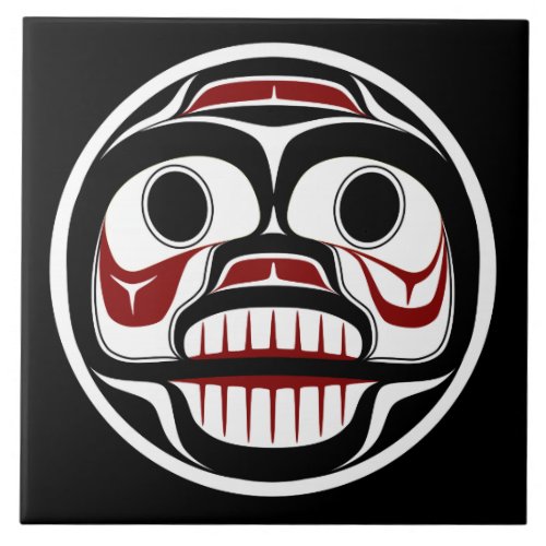 Northwest Pacific coast Haida Weeping skull Tile