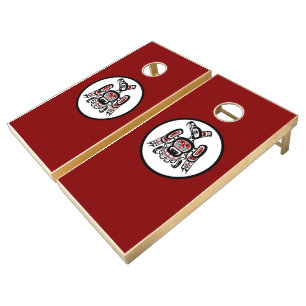 Northwest Pacific coast Kaigani Thunderbird Cornhole Set