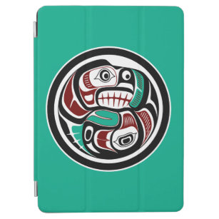 Northwest Pacific coast Otter chasing Salmon iPad Air Cover