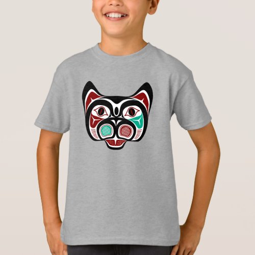 Northwest Pacific coast Red White Haida Kitty T_Shirt