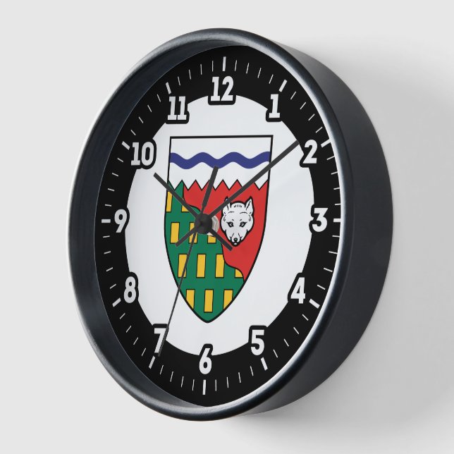 Northwest Territories Flag Graphic Dial Clock (Angle)