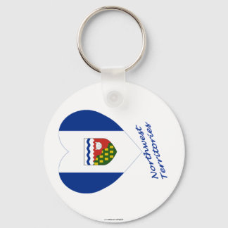 Northwest Territories Flag Heart with Name Keychain