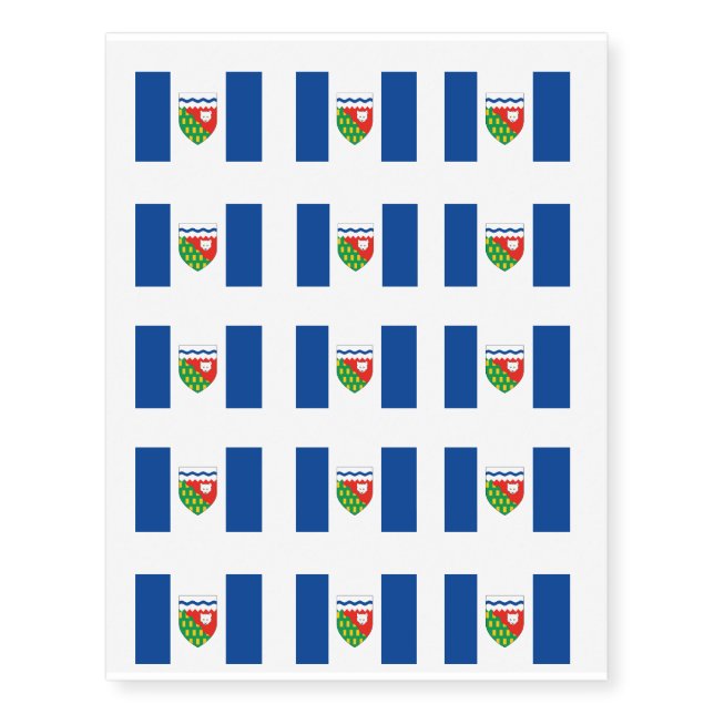 NORTHWEST TERRITORIES Flag Temporary Tattoos (Front)