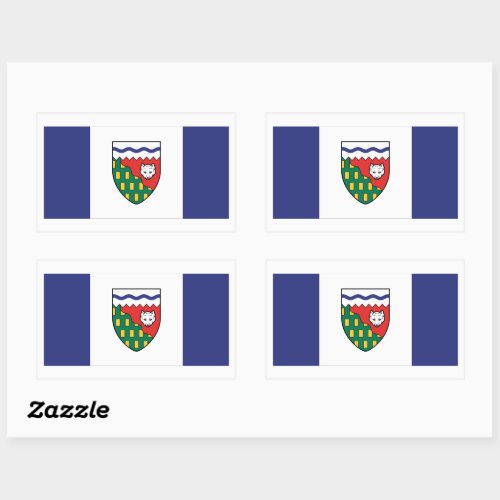 Northwest Territories Flags Graphic Rectangular Sticker