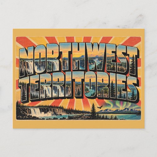 Northwest Territories Waterfalls Boreal Forest Art Postcard