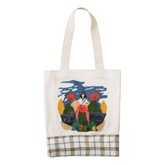 northwestern mysterious fisher lady zazzle HEART tote bag