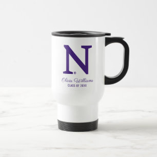 Northwestern N   Graduation Class of Travel Mug