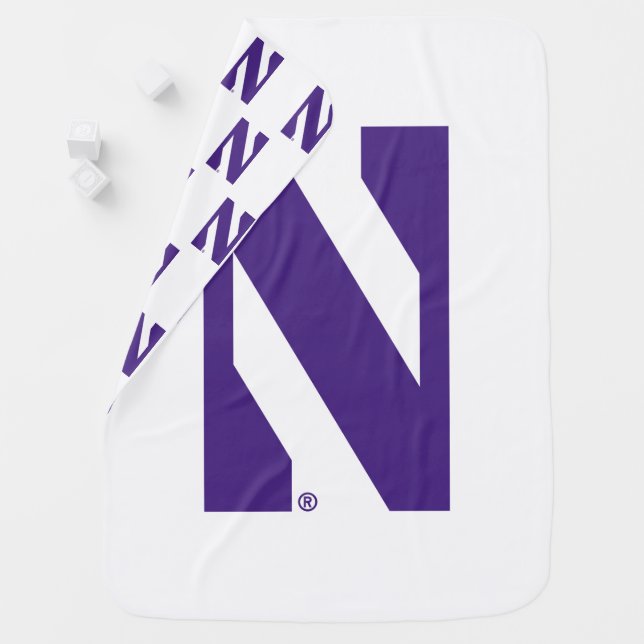 Northwestern University | N Logo Baby Blanket (In Situ)