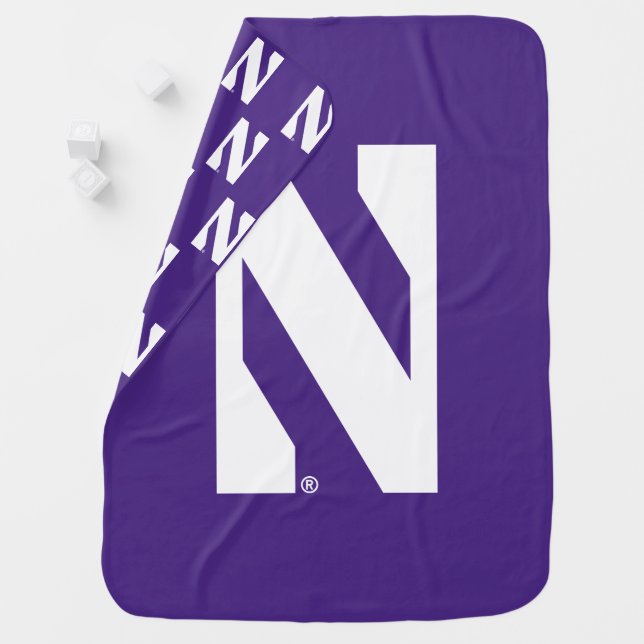 Northwestern University | N Logo Baby Blanket (In Situ)