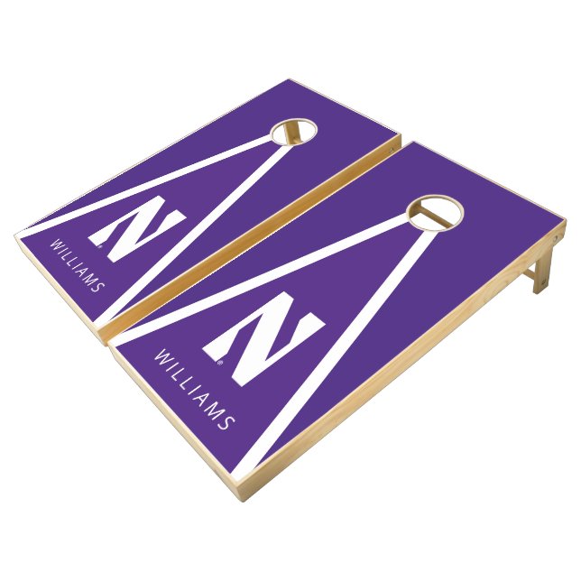 Northwestern University | N Logo Cornhole Set (Angled)