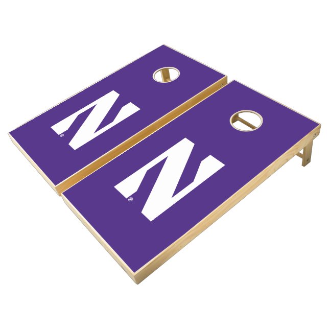 Northwestern University | N Logo Cornhole Set (Angled)