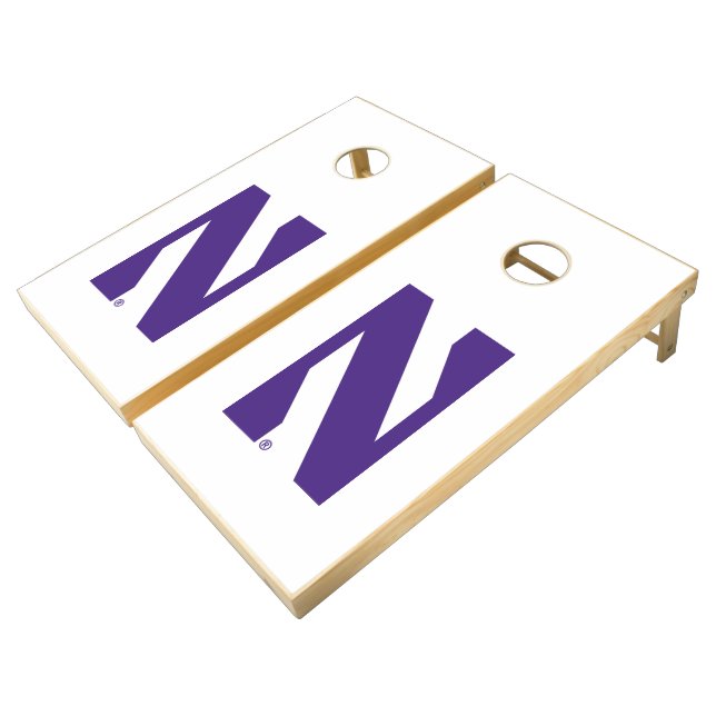 Northwestern University | N Logo Cornhole Set (Angled)