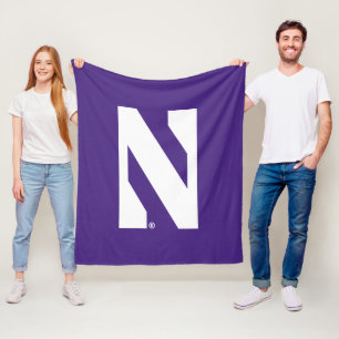 Northwestern University N Logo Fleece Blanket