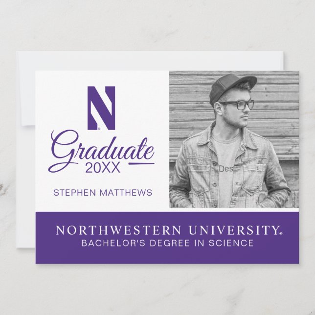 Northwestern University | N Logo Invitation (Front)