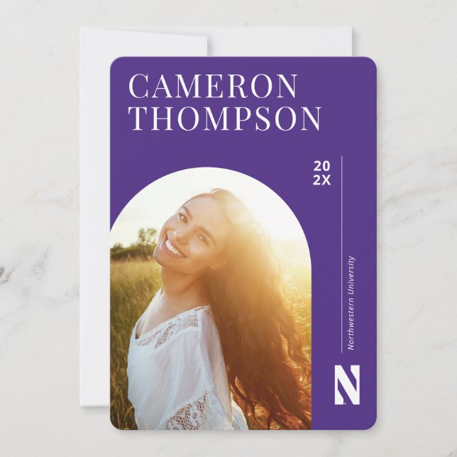 Northwestern University | N Logo Invitation (Front)