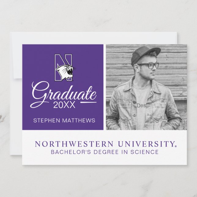 Northwestern University | N Logo Invitation (Front)