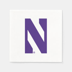 Northwestern University N Logo Napkins