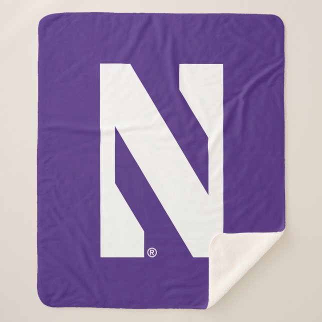 Northwestern University | N Logo Sherpa Blanket (Front)
