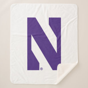 Northwestern University N Logo Sherpa Blanket