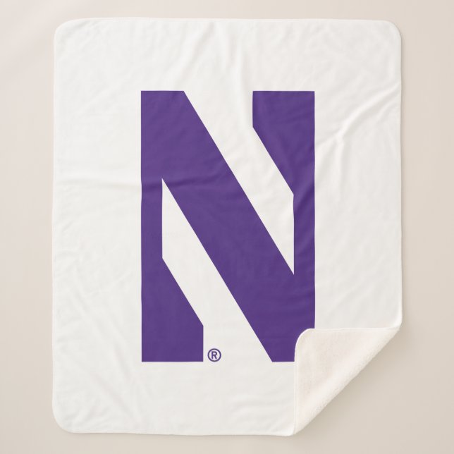 Northwestern University | N Logo Sherpa Blanket (Front)